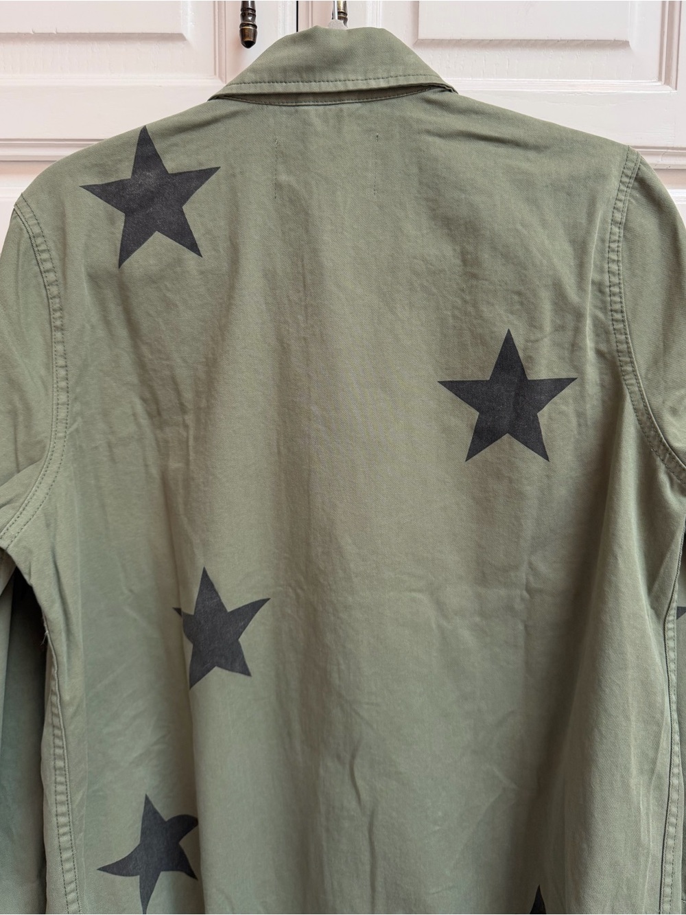 NWT Pistola Camilo Utility Jacket in Army Green with Stars Cotton Size Small - Picture 9 of 16